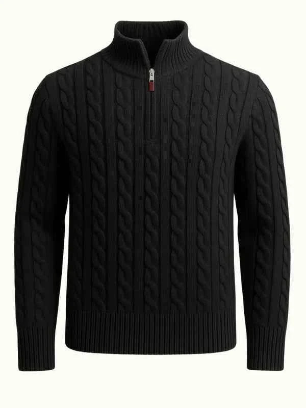 Halber Reißverschluss Pullover Herren