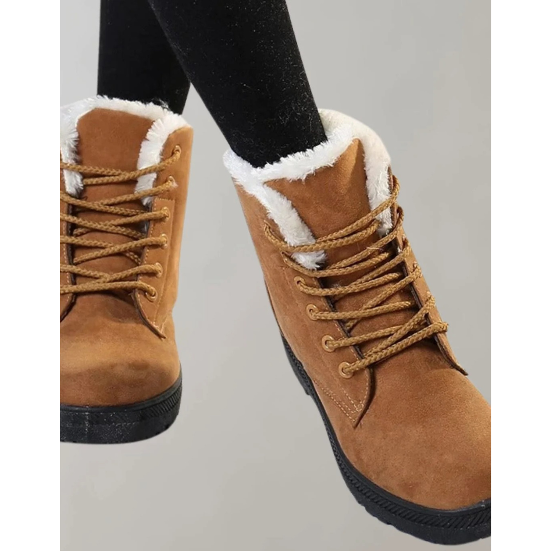 Heidrun | Damen Schwarze Orthopädische Stiefeletten mit Weichem Futter