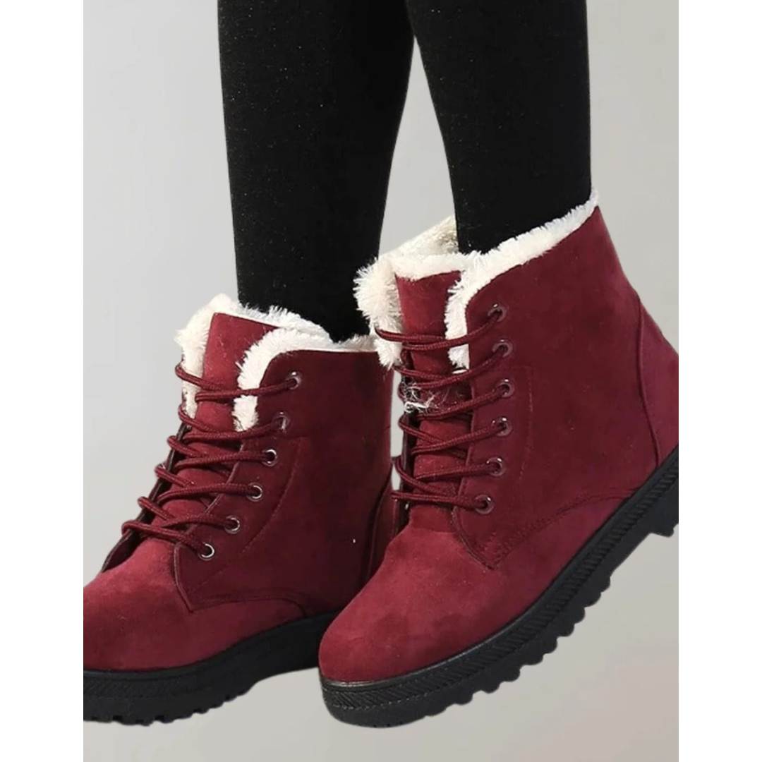 Heidrun | Damen Schwarze Orthopädische Stiefeletten mit Weichem Futter
