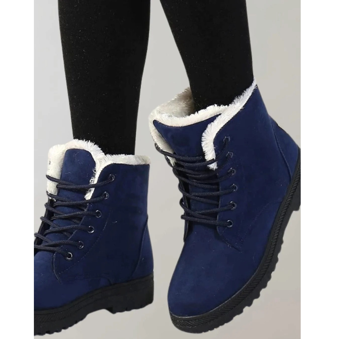 Heidrun | Damen Schwarze Orthopädische Stiefeletten mit Weichem Futter