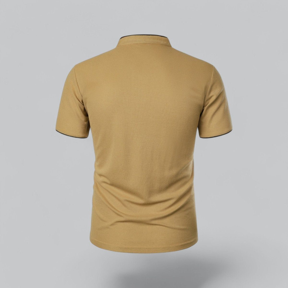 Henley T-Shirt Herren Kurzarm Stehkragen
