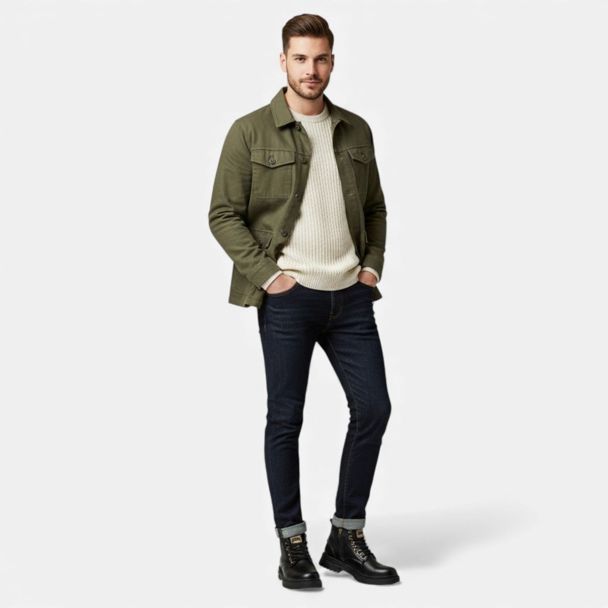Herren Boots mit Profilsohle Robust