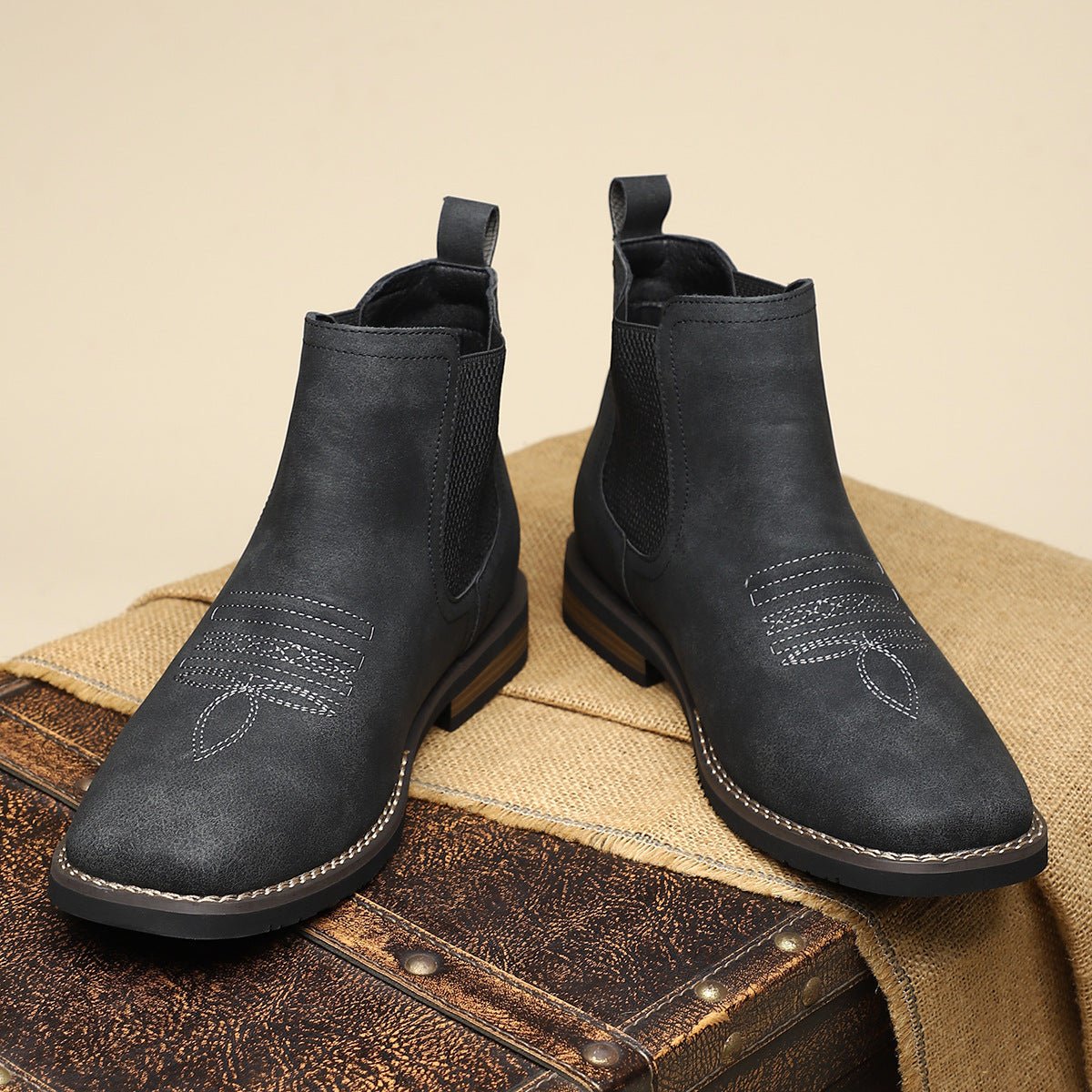 Elias | Herren Chelsea Boots Zeitlose Slip-On Stiefel mit Elastikeinsatz
