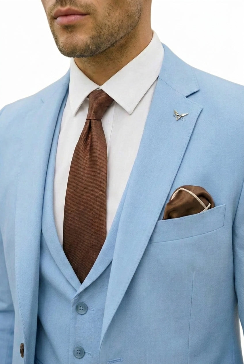 Herren Dreiteiler mit Sakko, Weste und Hose