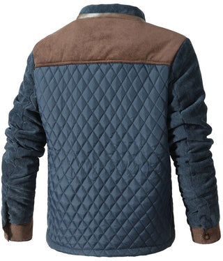 Herren Jacke mit Stehkragen und Druckknopfverschluss