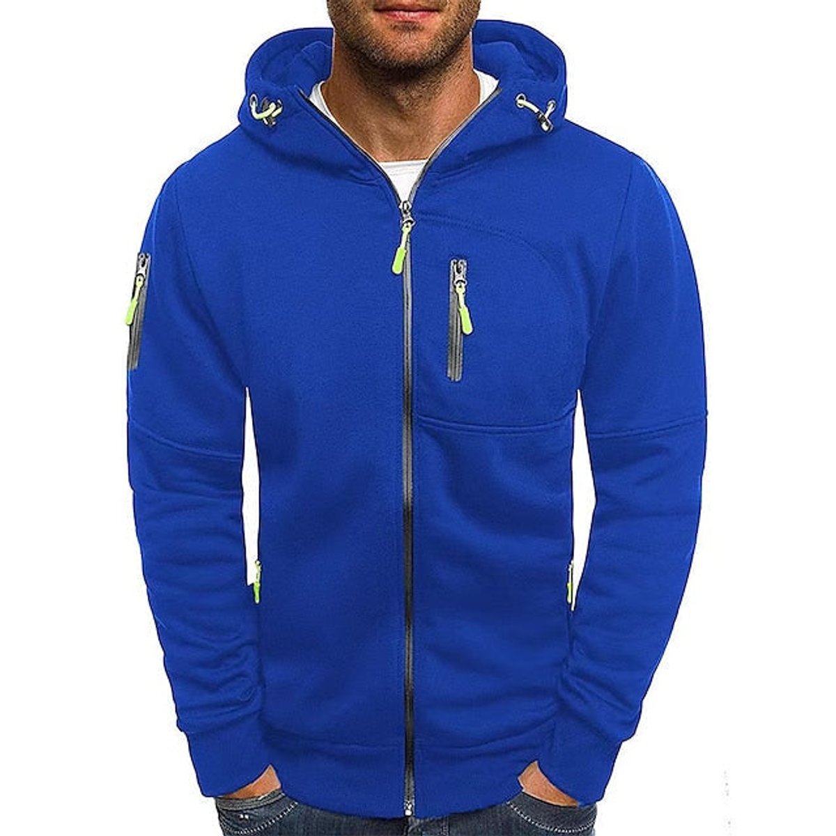 Florian | Herren Kapuzen-Sweatshirt Reißverschluss Fleece Mens Knit Sweater