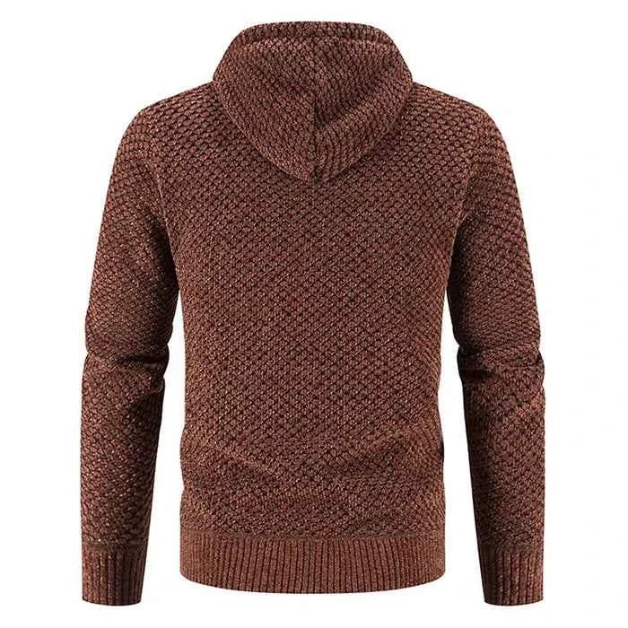 Herren Kapuzenstrickjacke