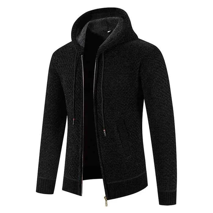 Herren Kapuzenstrickjacke