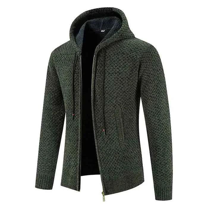 Herren Kapuzenstrickjacke
