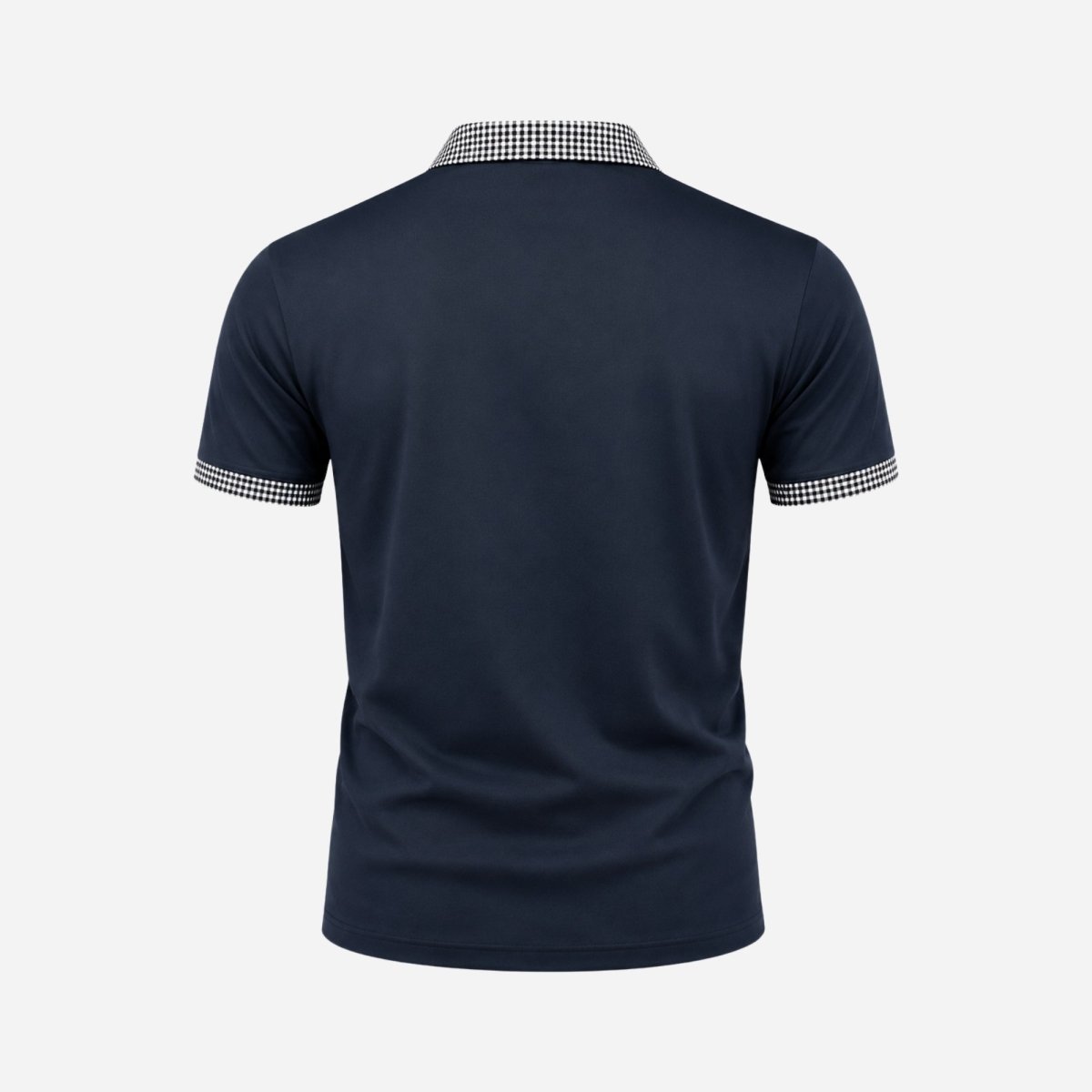 Herren-Kurzarm-Poloshirt mit gemustertem Besatz