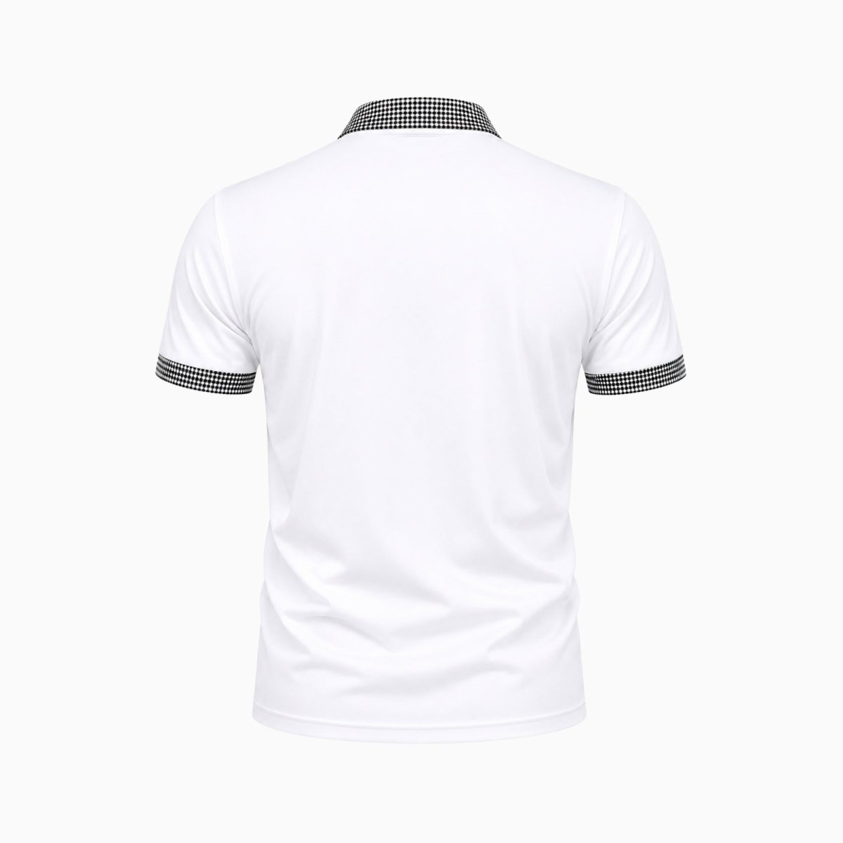 Herren-Kurzarm-Poloshirt mit gemustertem Besatz