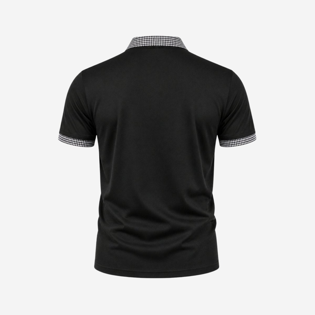 Herren-Kurzarm-Poloshirt mit gemustertem Besatz