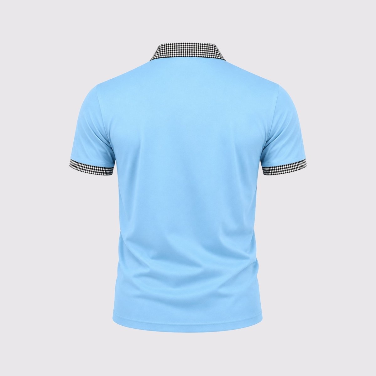 Herren-Kurzarm-Poloshirt mit gemustertem Besatz