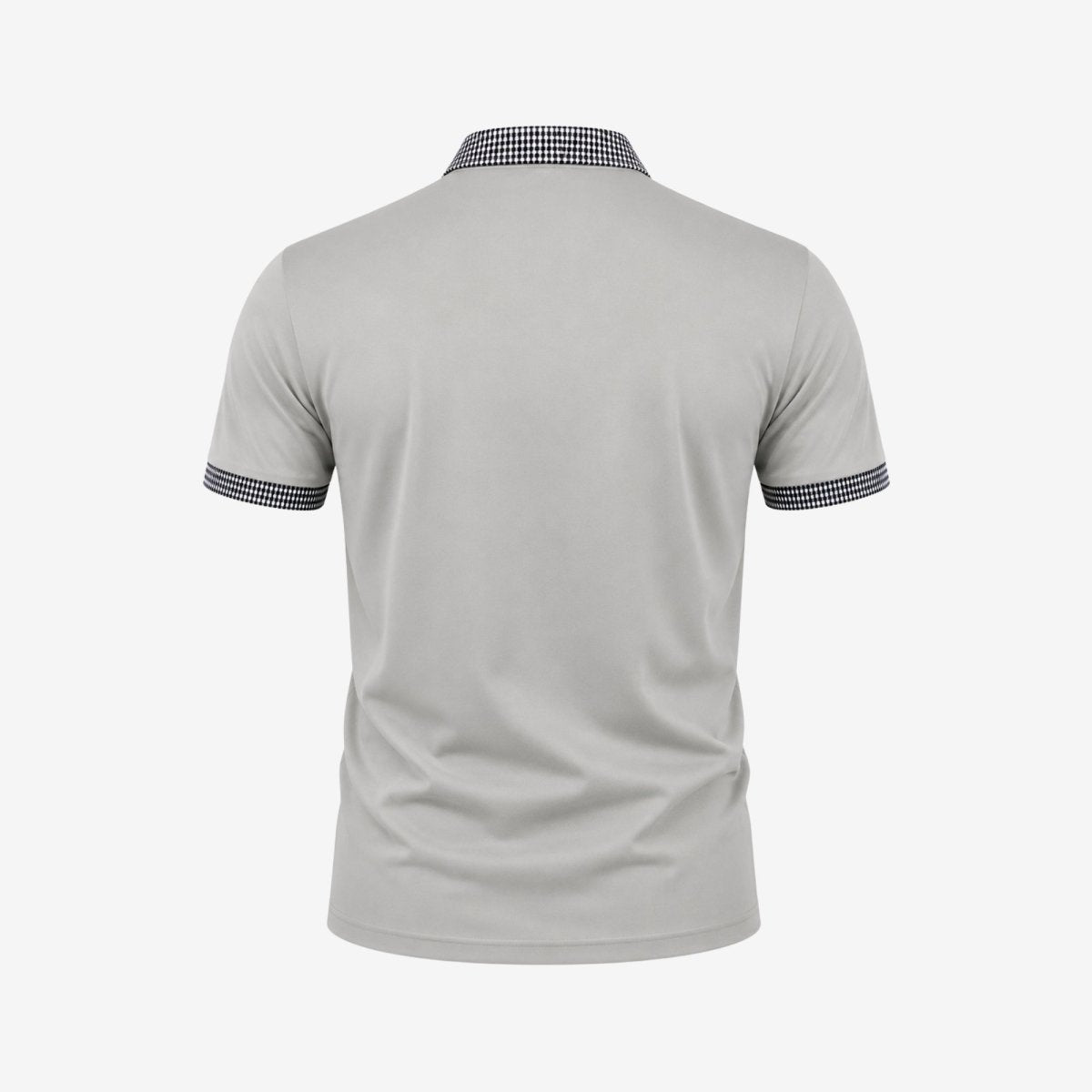 Herren-Kurzarm-Poloshirt mit gemustertem Besatz