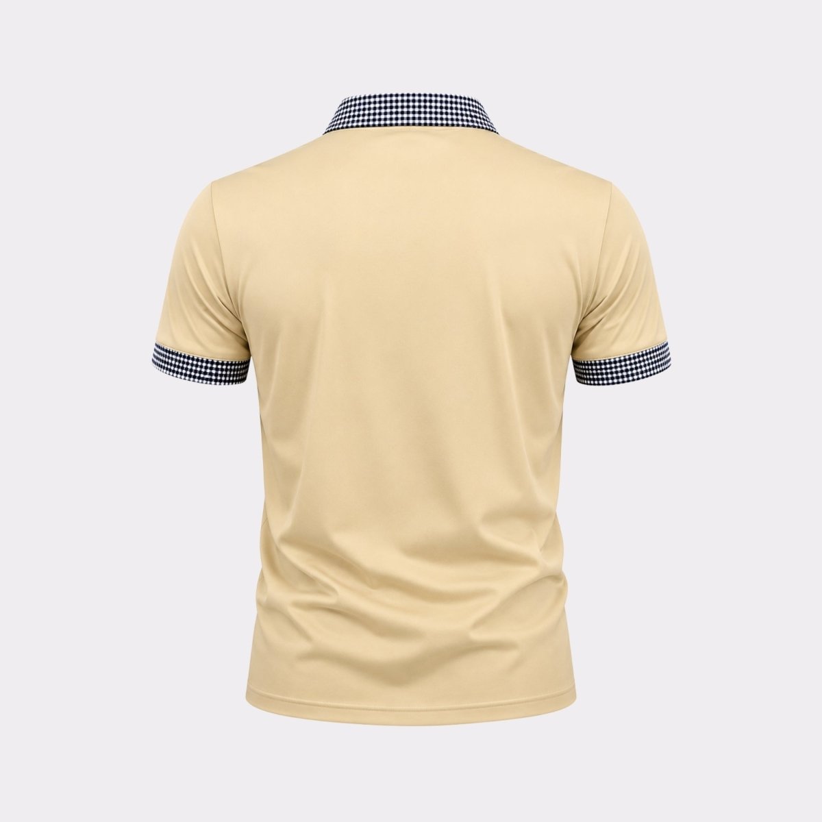 Herren-Kurzarm-Poloshirt mit gemustertem Besatz