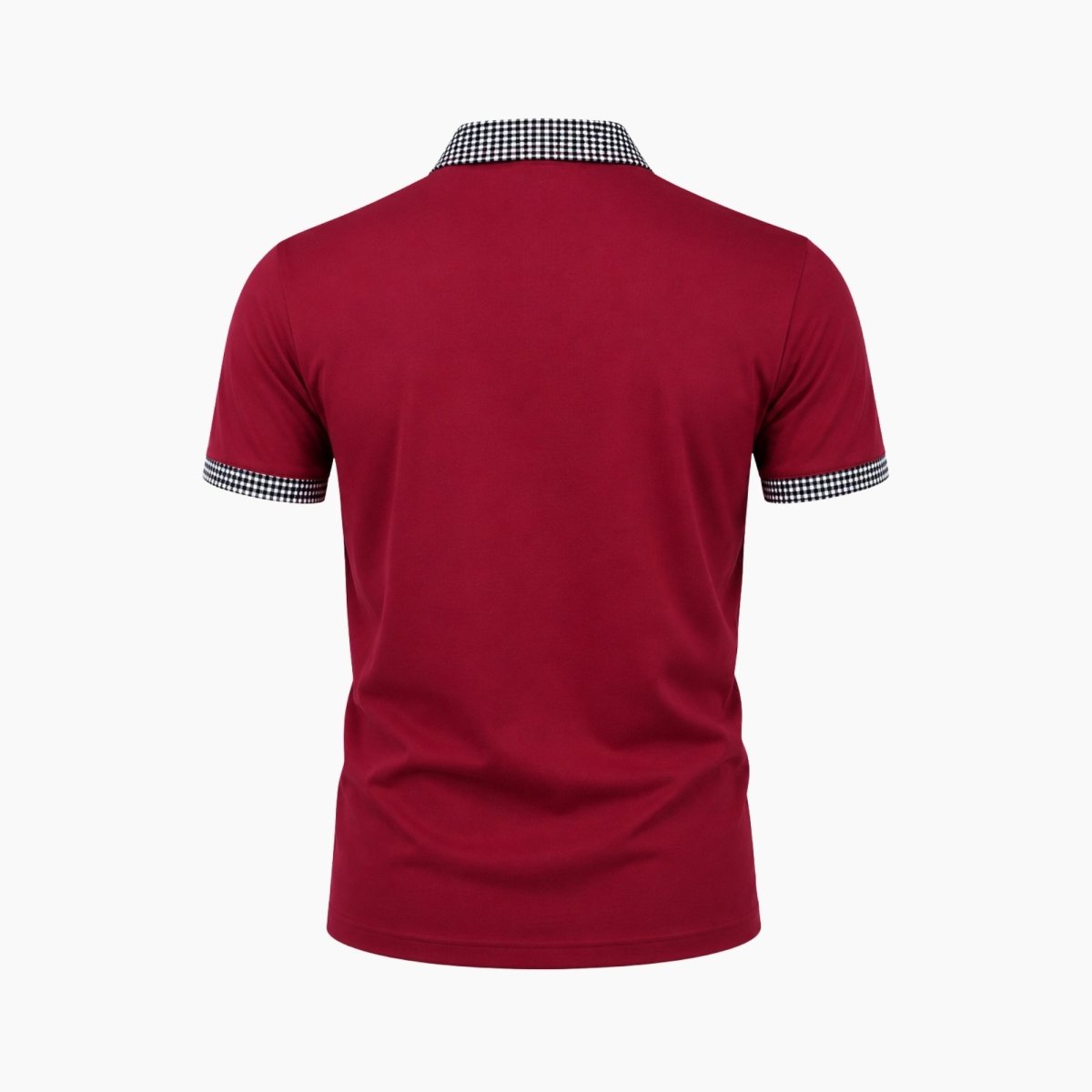 Herren-Kurzarm-Poloshirt mit gemustertem Besatz