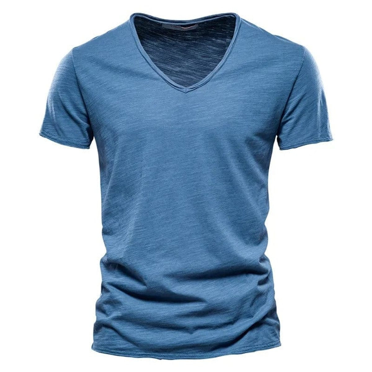 Sebastian | Herren Kurzarm V-Ausschnitt Slim-Fit T-Shirt knitterfrei
