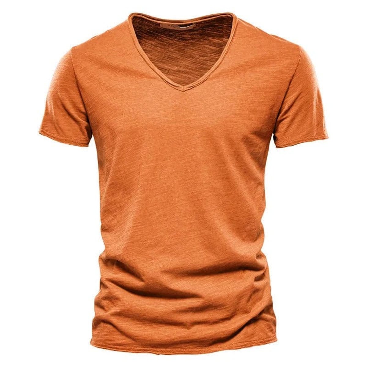 Sebastian | Herren Kurzarm V-Ausschnitt Slim-Fit T-Shirt knitterfrei