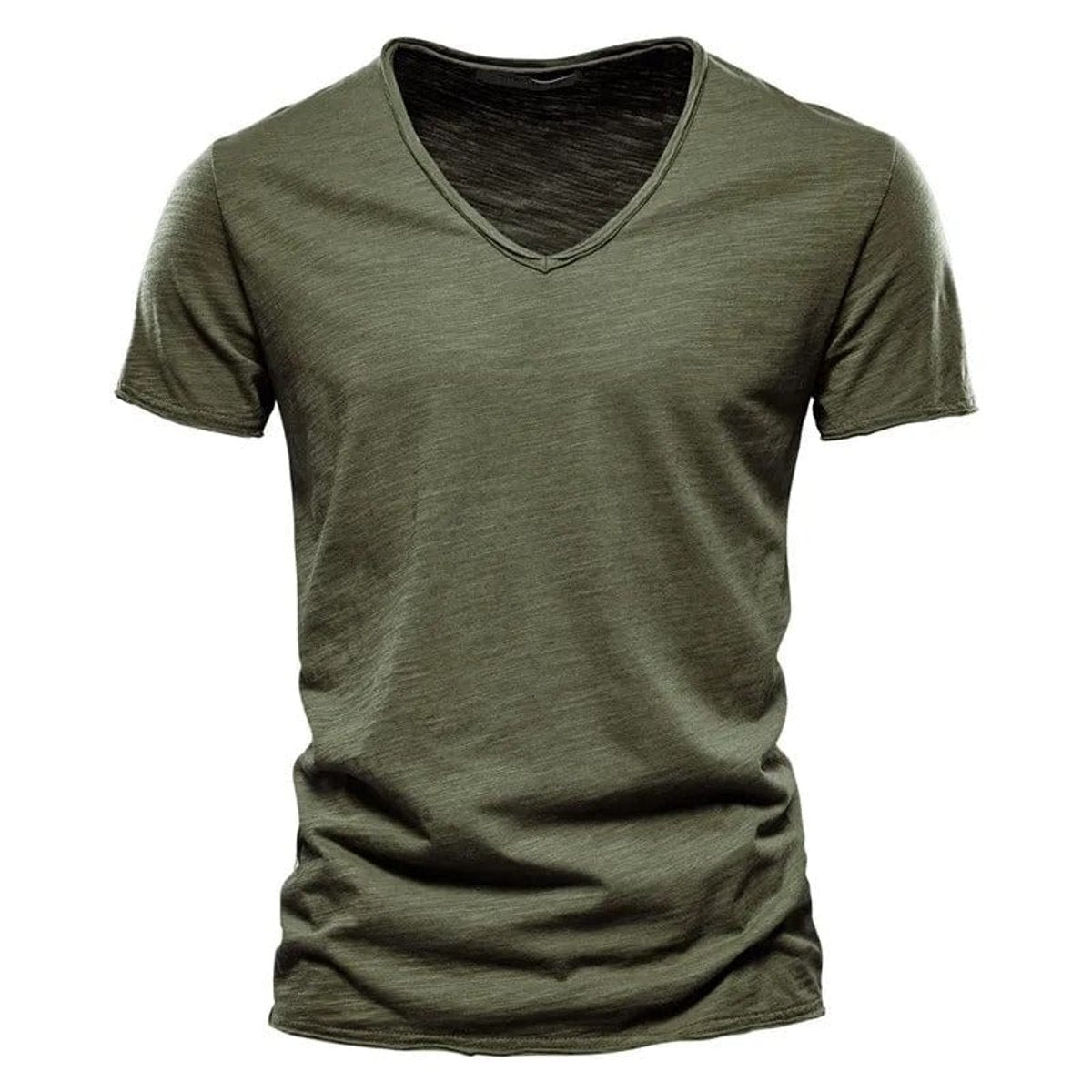 Sebastian | Herren Kurzarm V-Ausschnitt Slim-Fit T-Shirt knitterfrei