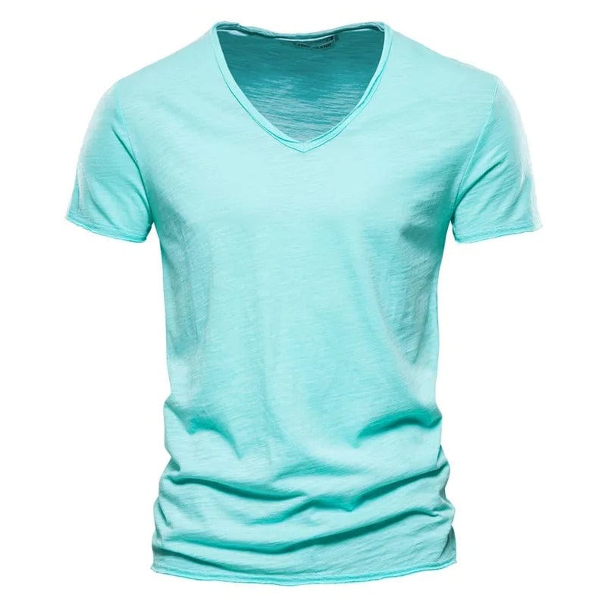 Sebastian | Herren Kurzarm V-Ausschnitt Slim-Fit T-Shirt knitterfrei