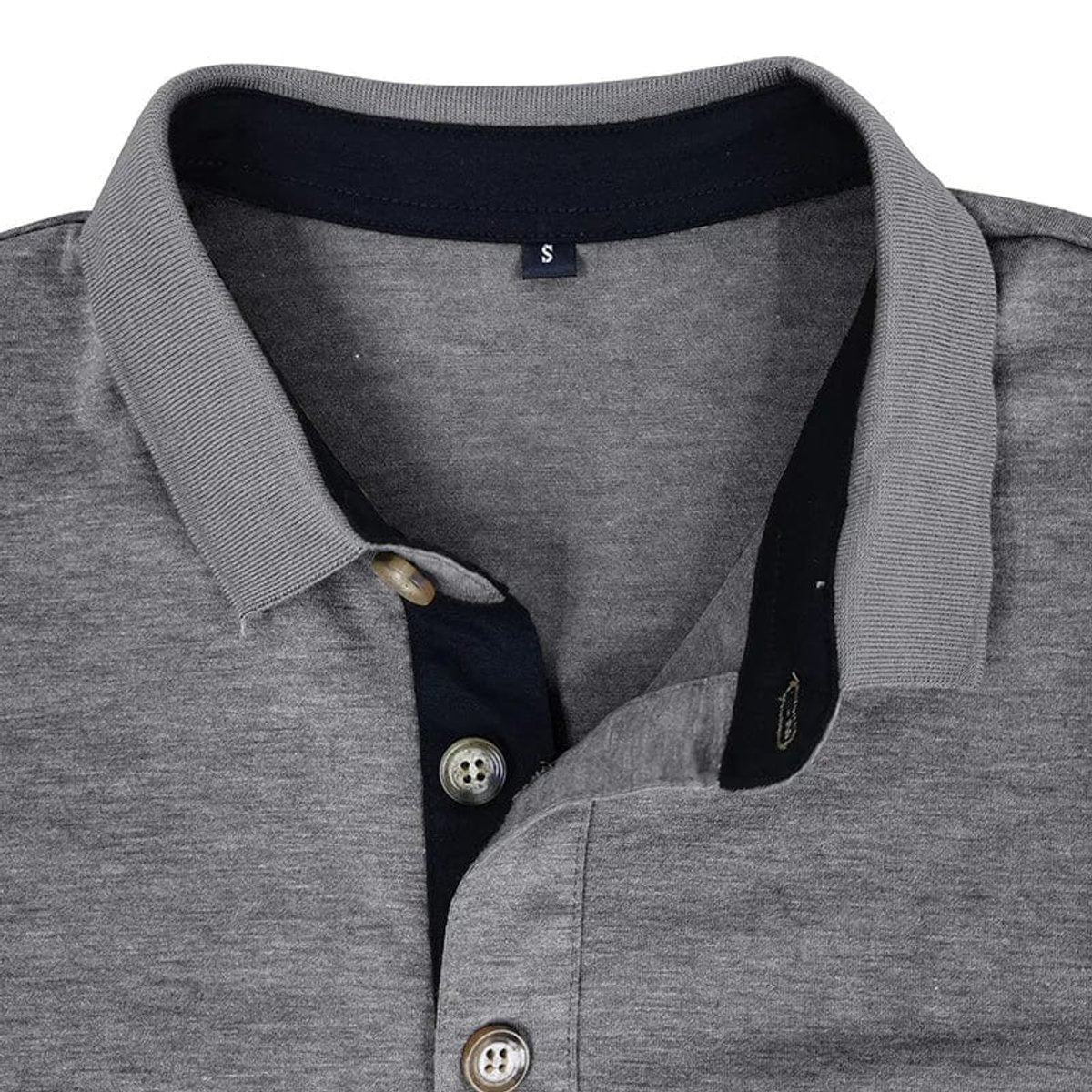 Sebastian | Herren Langarm-Poloshirt mit Brusttasche und Knopfleiste