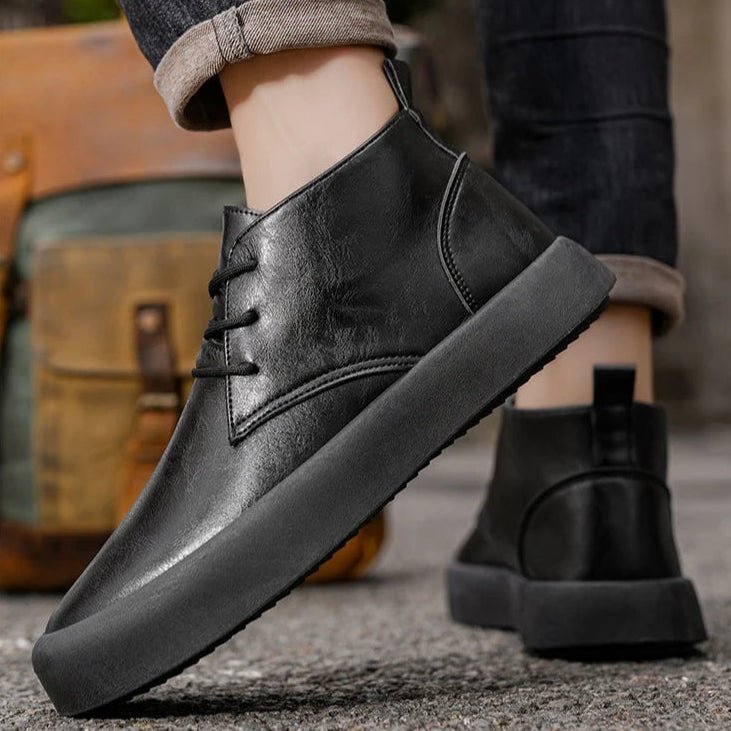 Stefan | Herren Leder Chukka Boots Gepolsterte Sohle Schnürung