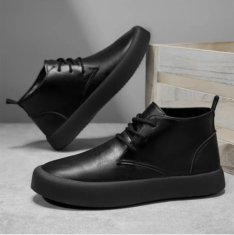 Stefan | Herren Leder Chukka Boots Gepolsterte Sohle Schnürung
