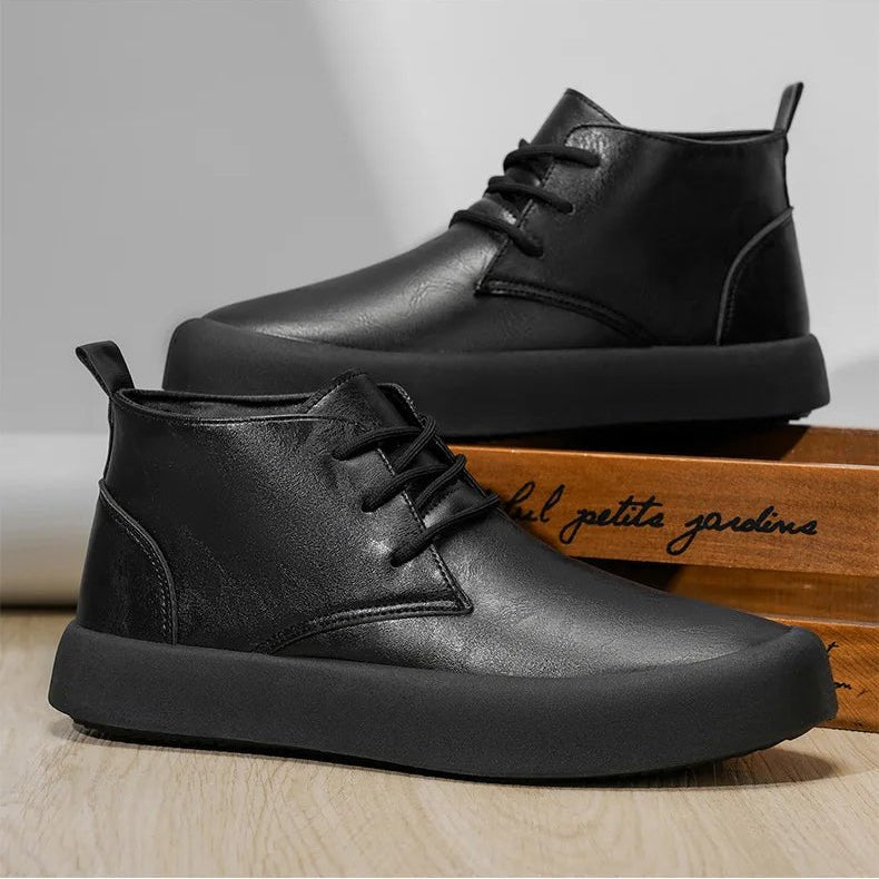 Stefan | Herren Leder Chukka Boots Gepolsterte Sohle Schnürung