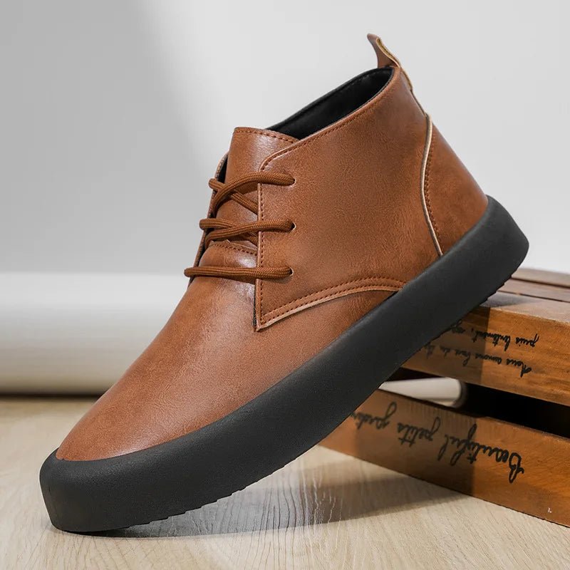 Stefan | Herren Leder Chukka Boots Gepolsterte Sohle Schnürung
