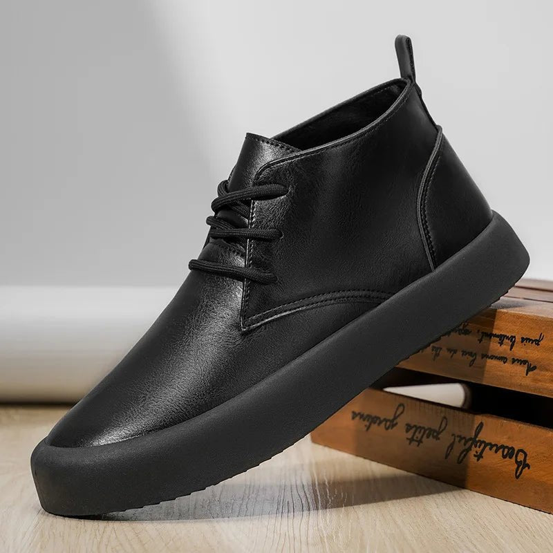 Stefan | Herren Leder Chukka Boots Gepolsterte Sohle Schnürung