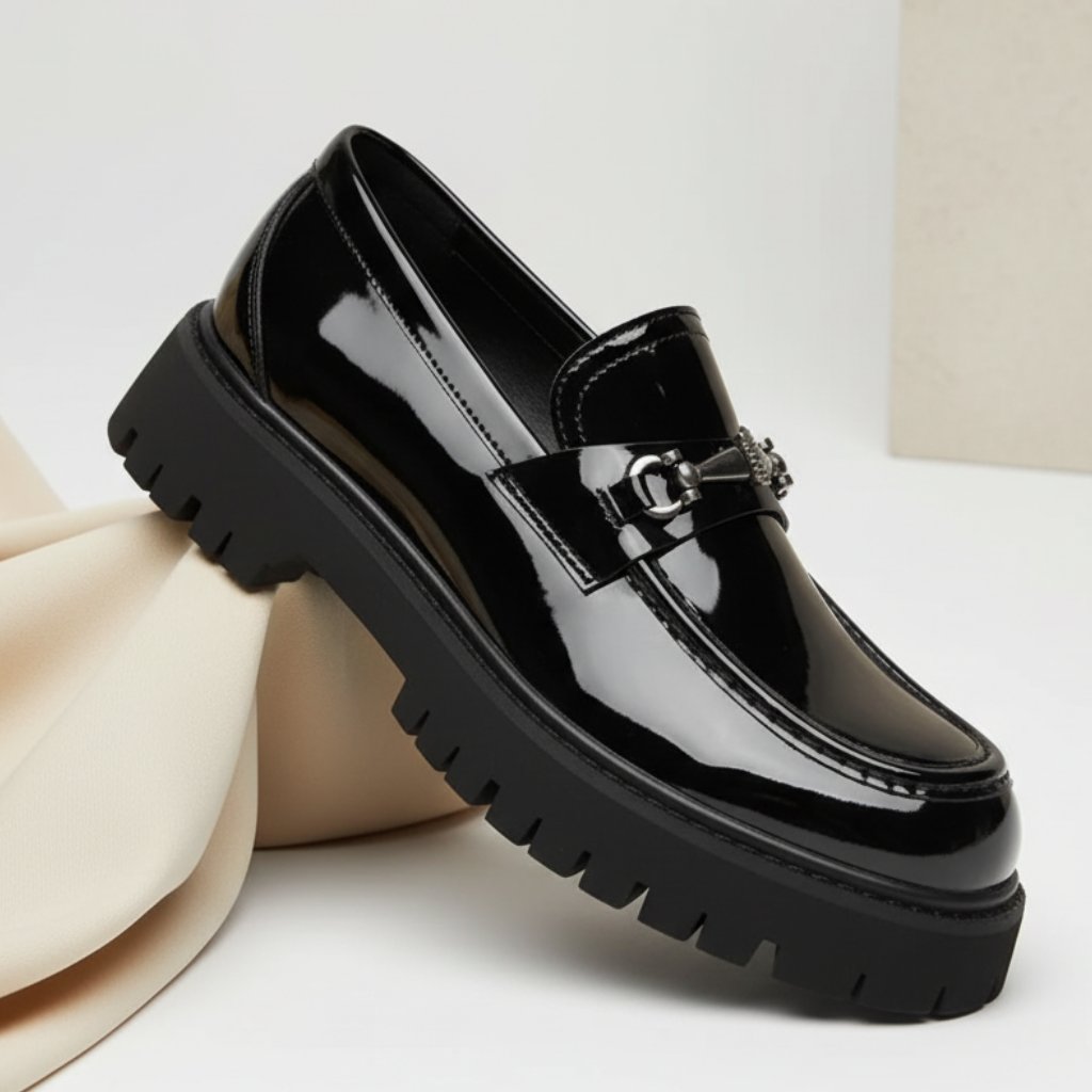 Florian | Herren Leder Loafer Business Schuhe mit Metallschnalle