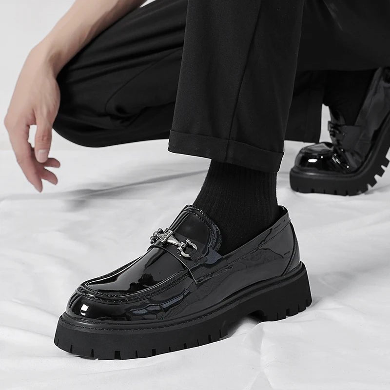 Florian | Herren Leder Loafer Business Schuhe mit Metallschnalle