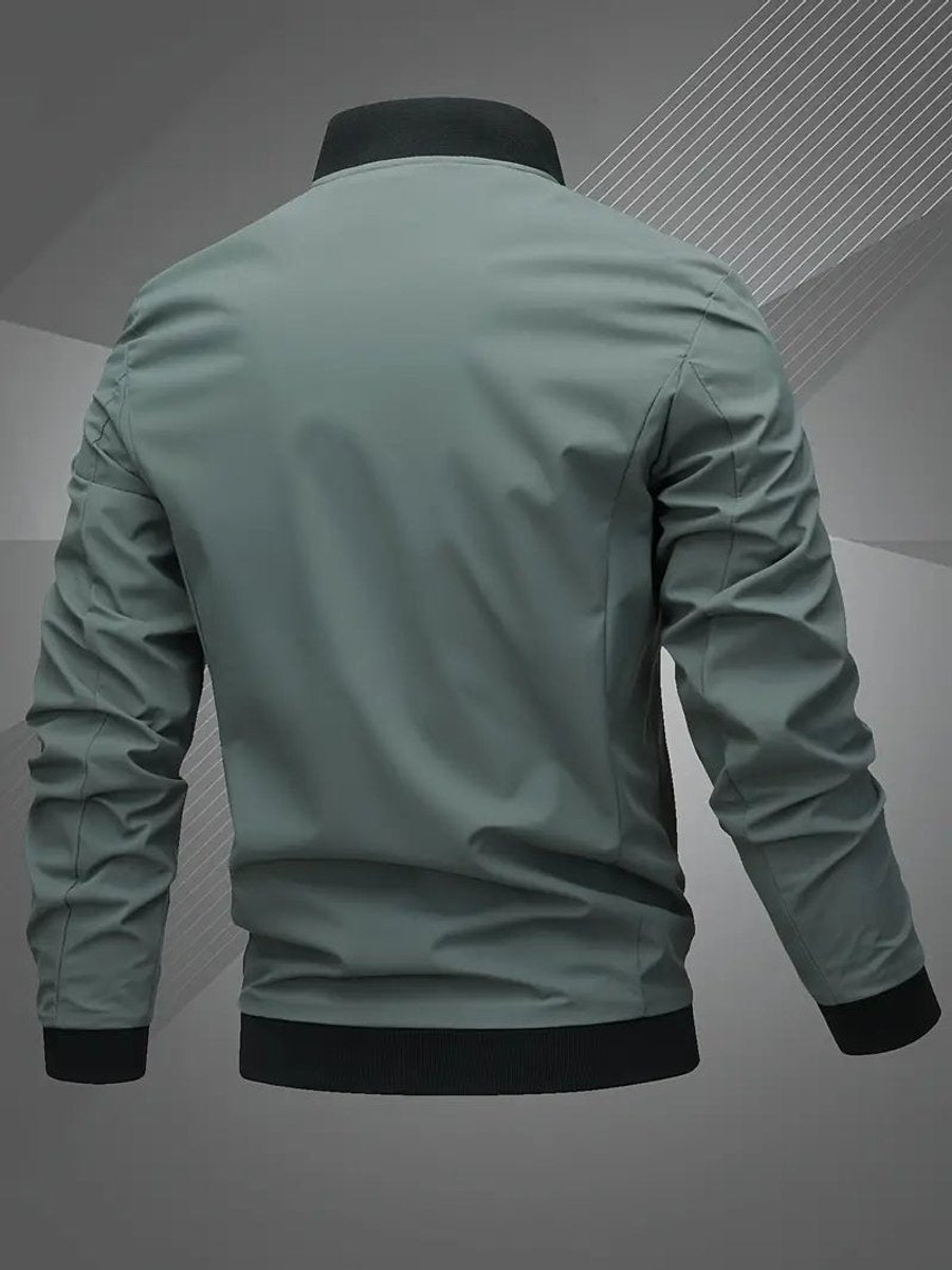 Tobias | Herren Mens Bomber Jacket Lässige Polyester Blouson-Jacke Reißverschluss