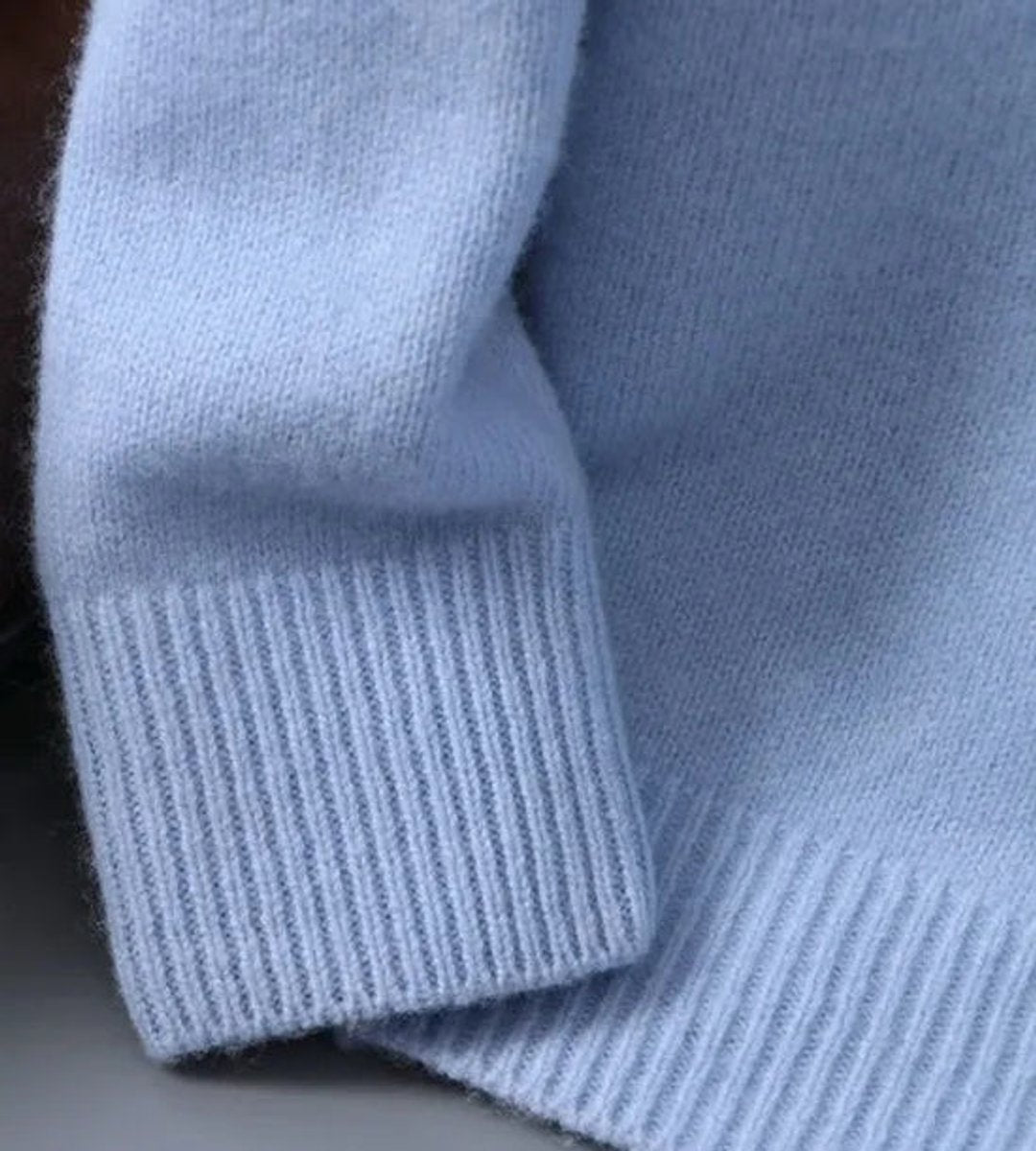 Elias | Herren Mens Knit Sweater Warmer Mohair Rundhals Pullover