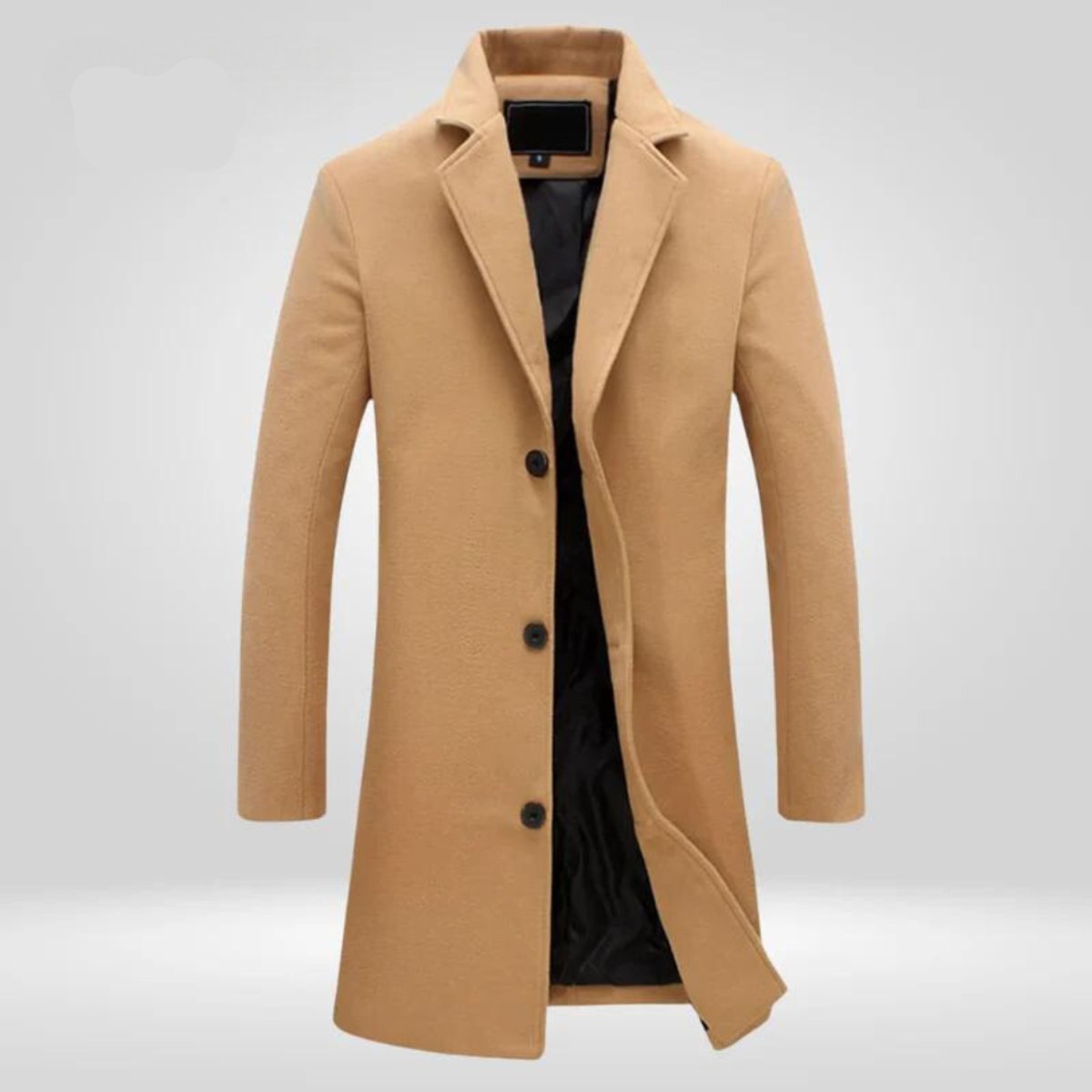 Matthias | Herren Mens Wool Coat Eleganter Einreiher Wintermantel