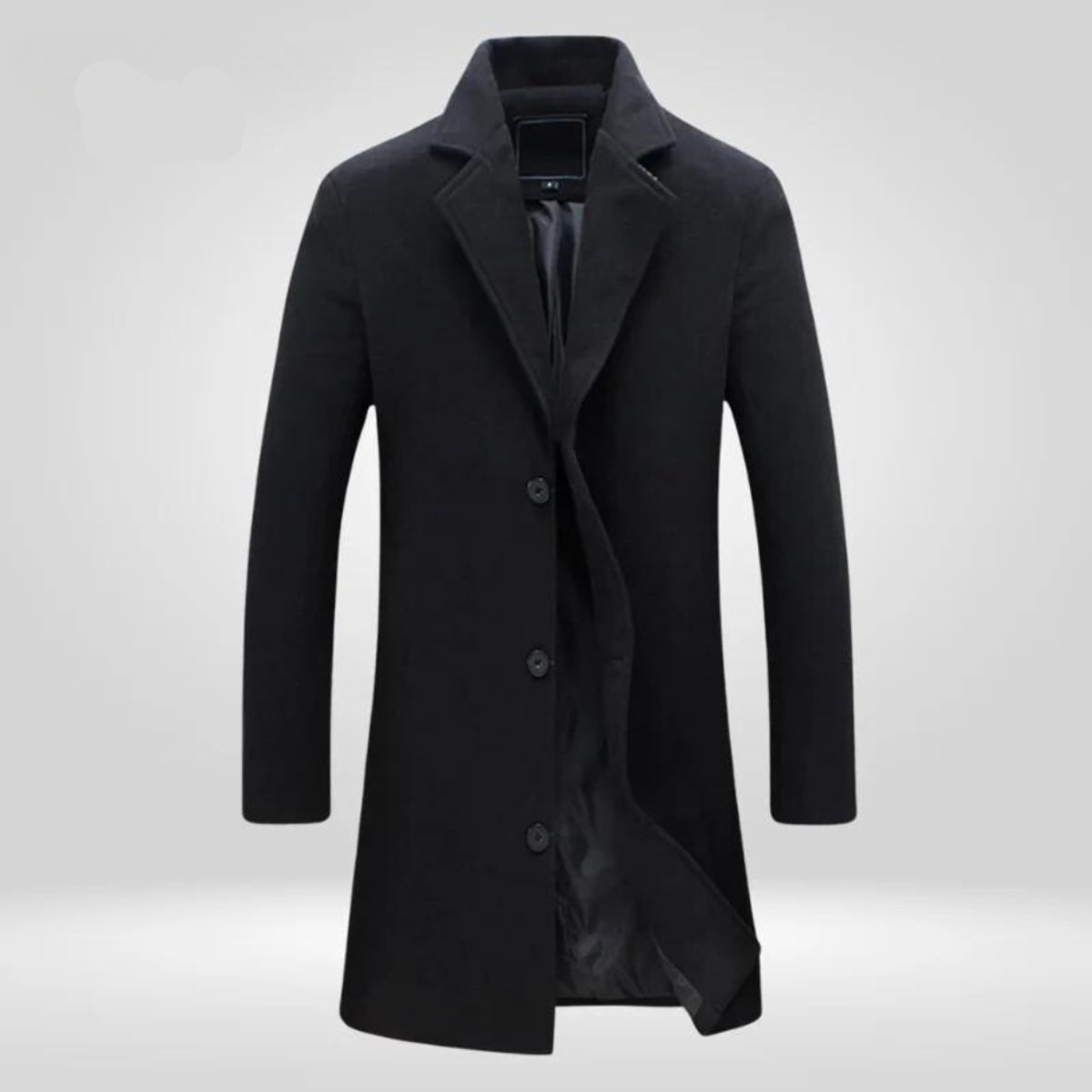 Matthias | Herren Mens Wool Coat Eleganter Einreiher Wintermantel