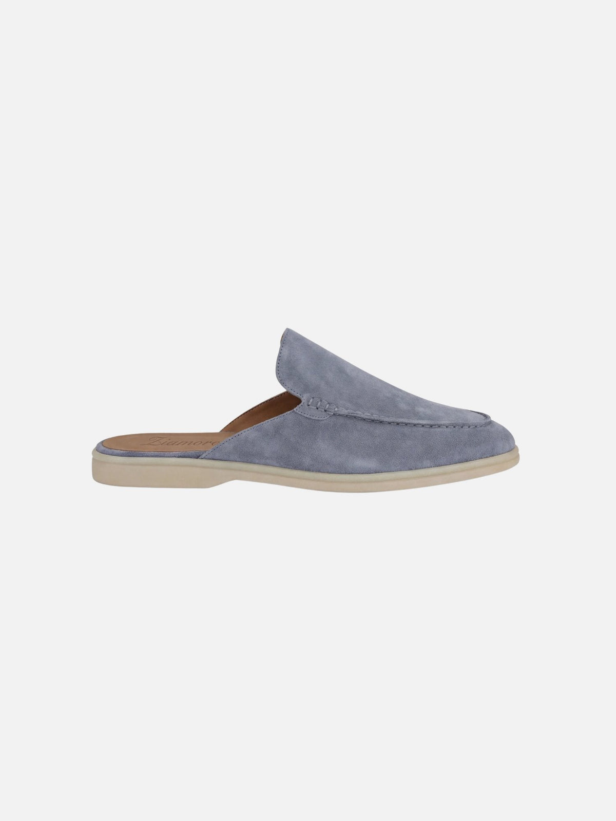 Matthias | Herren Mules Slipper Offene Ferse Sichtbare Nähte Beige