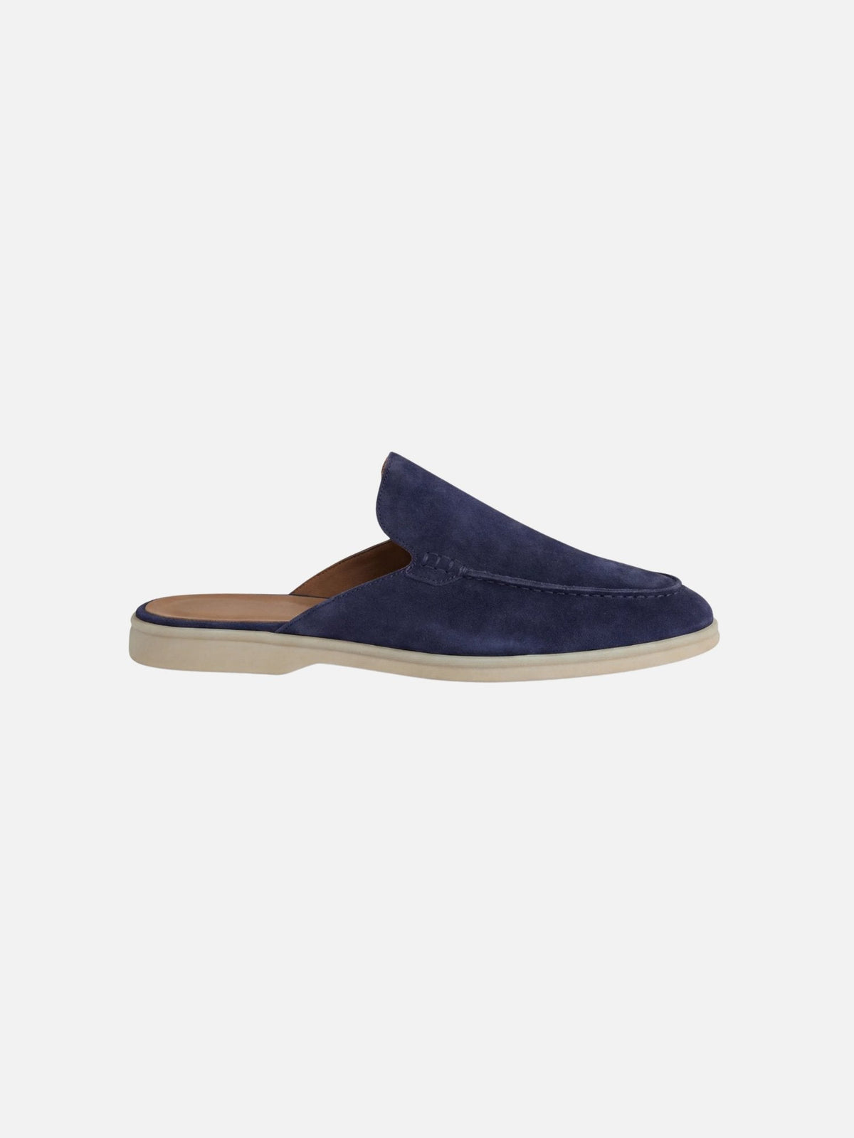 Matthias | Herren Mules Slipper Offene Ferse Sichtbare Nähte Beige