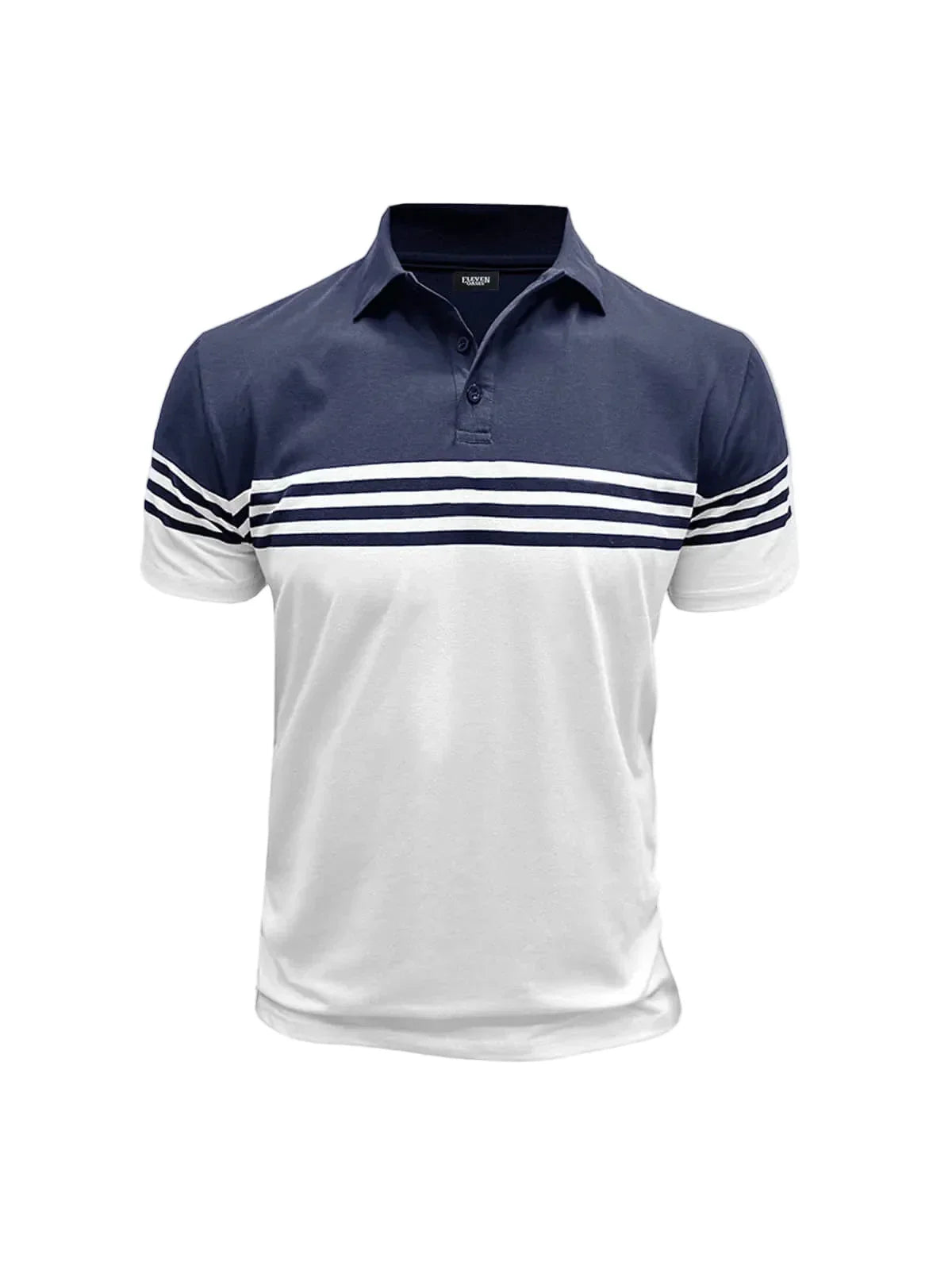 Herren Poloshirt mit kurzen Ärmeln und Querstreifen