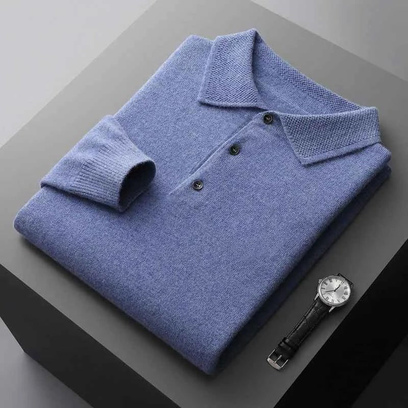 Herren Pullover Mit Knopfleiste