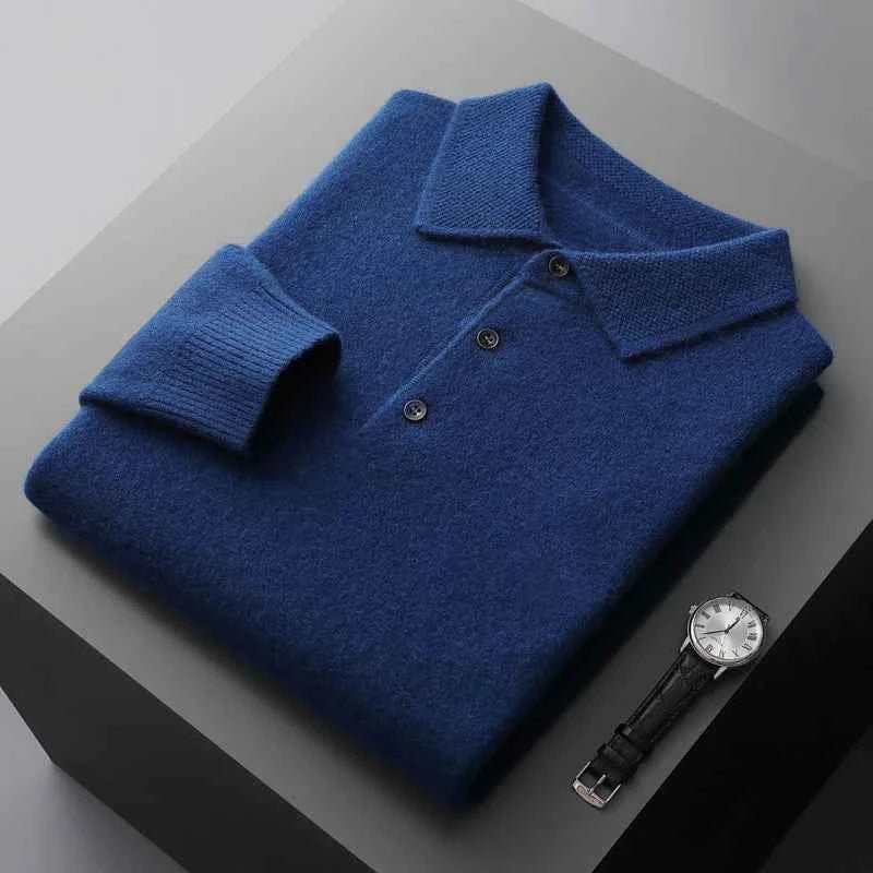 Herren Pullover Mit Knopfleiste