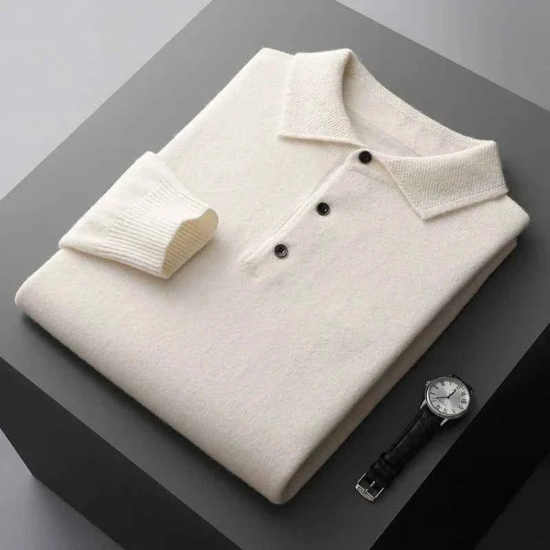 Herren Pullover Mit Knopfleiste