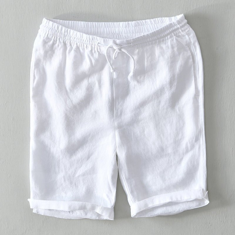 Matthias | Herren Relaxed-Fit Leinen Shorts mit Kordelzug