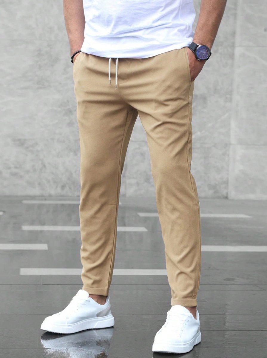 Julian | Herren Slim-Fit Jogger-Chino Hose mit Kordelzug