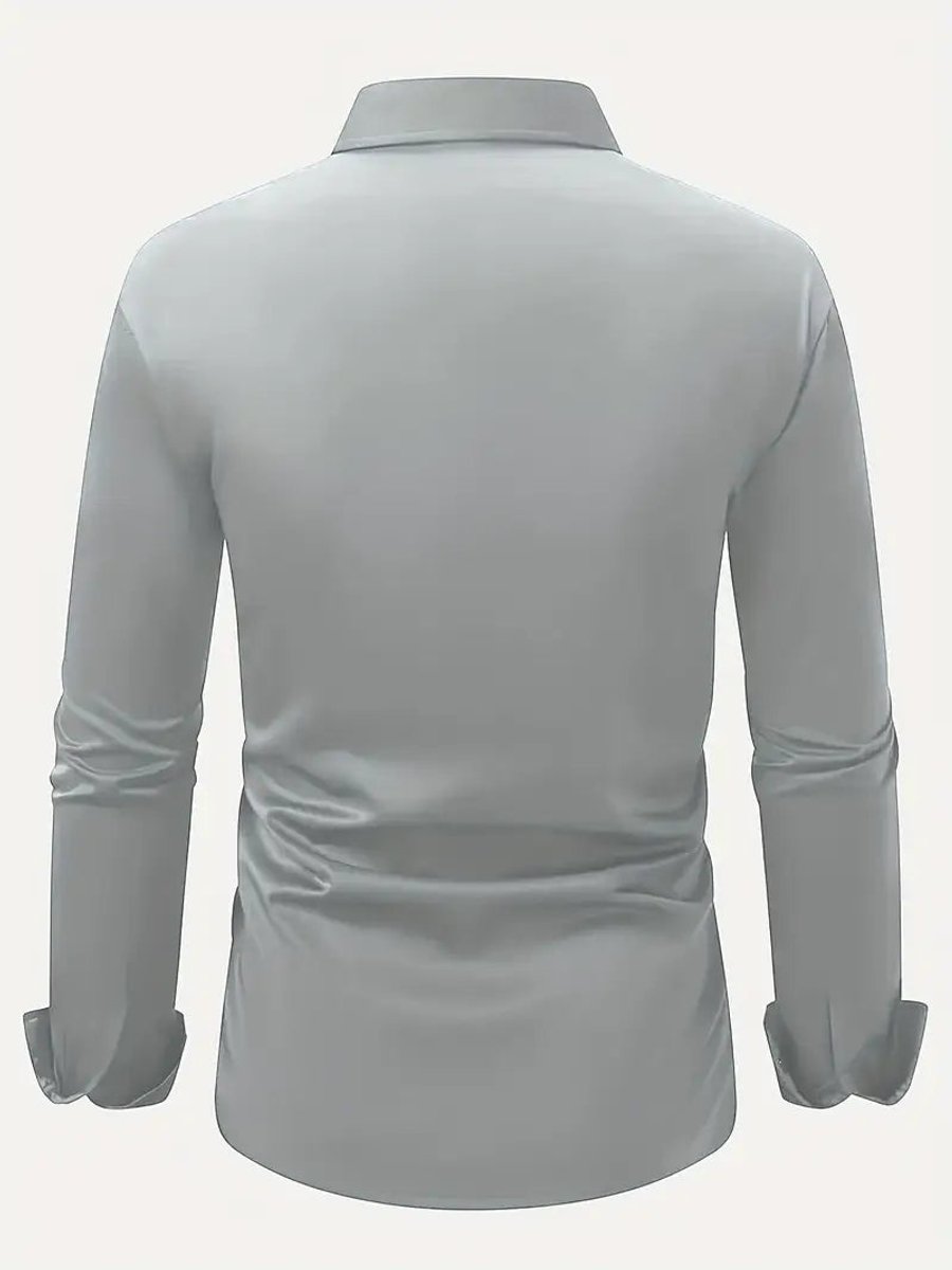 Julian | Herren Slim-Fit Knitterfreies Langarm Business-Hemd