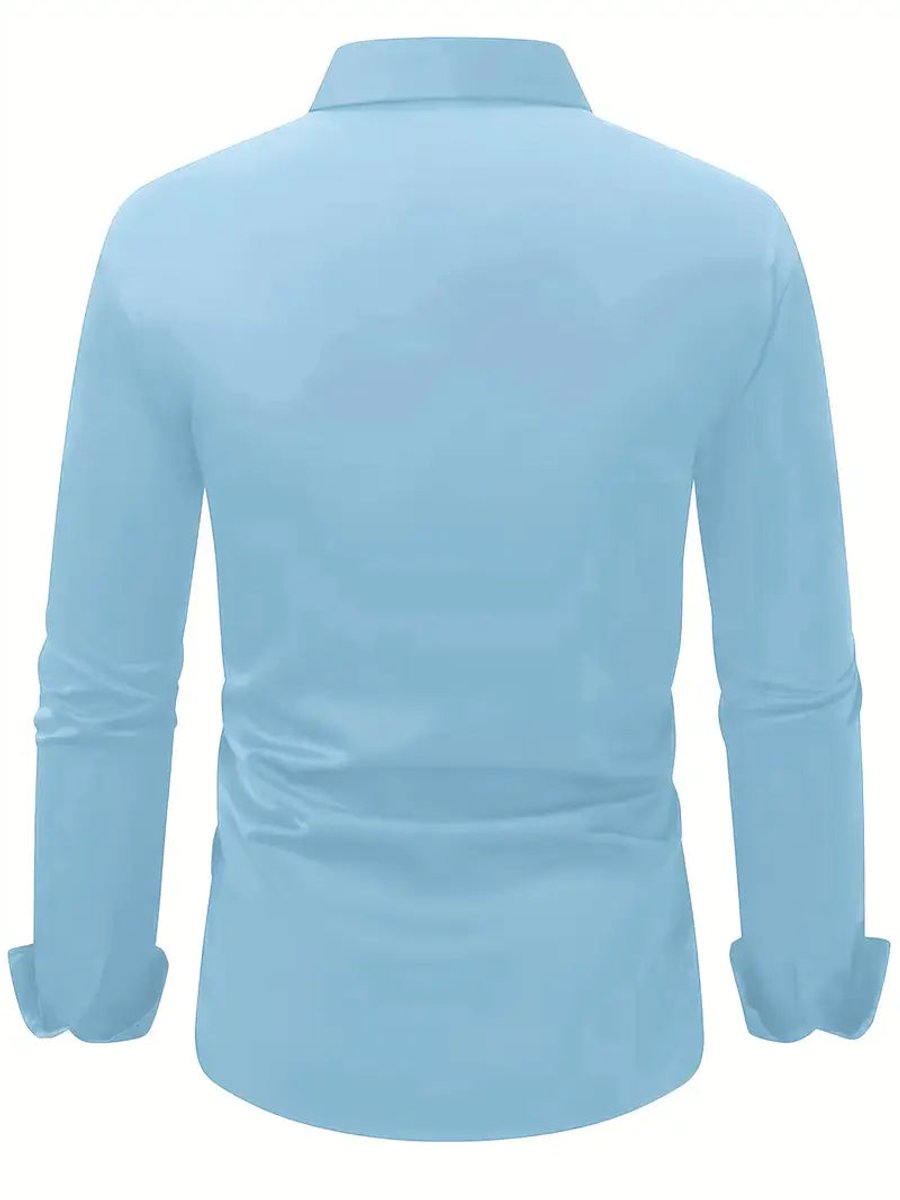 Julian | Herren Slim-Fit Knitterfreies Langarm Business-Hemd