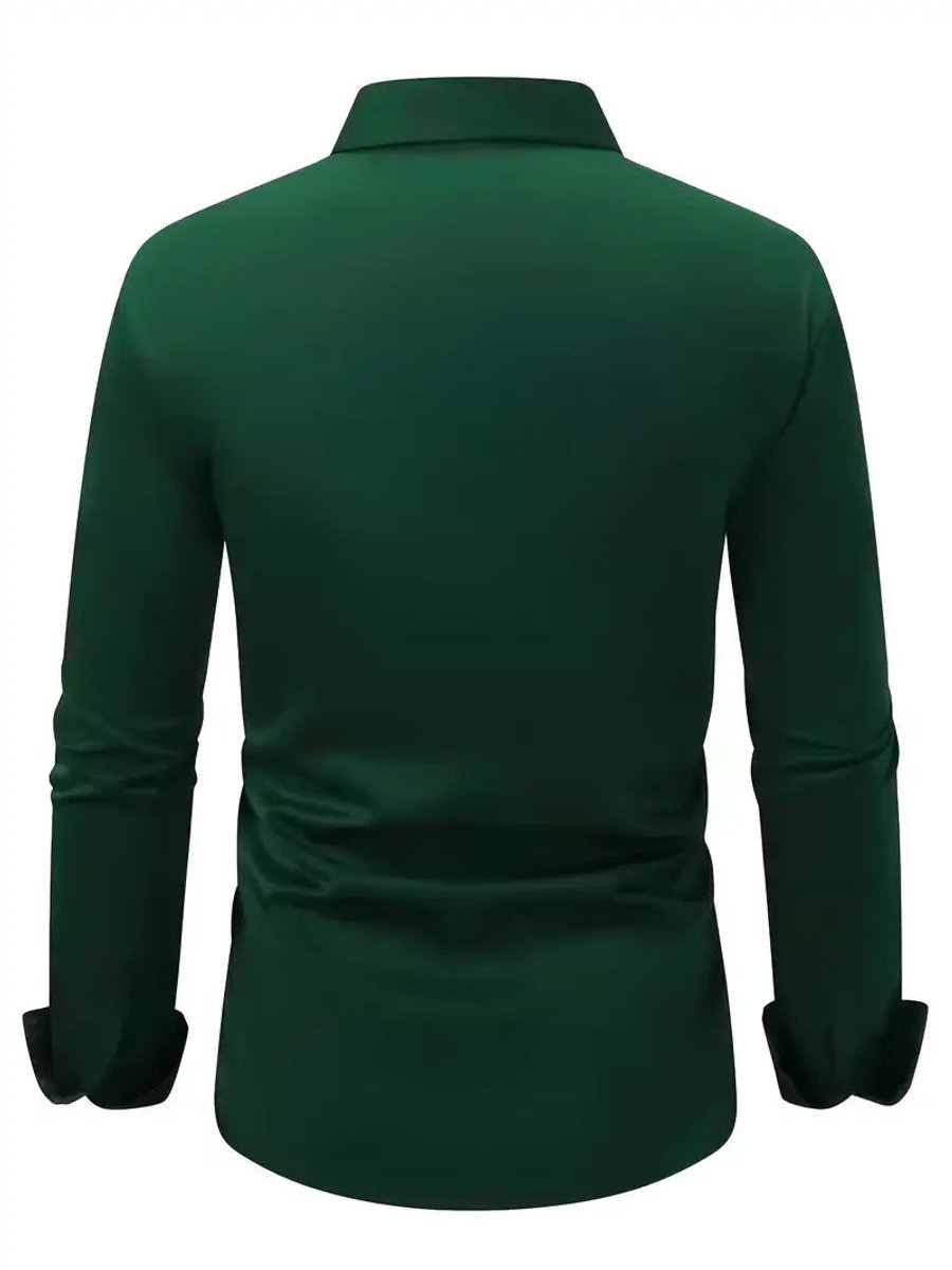 Julian | Herren Slim-Fit Knitterfreies Langarm Business-Hemd