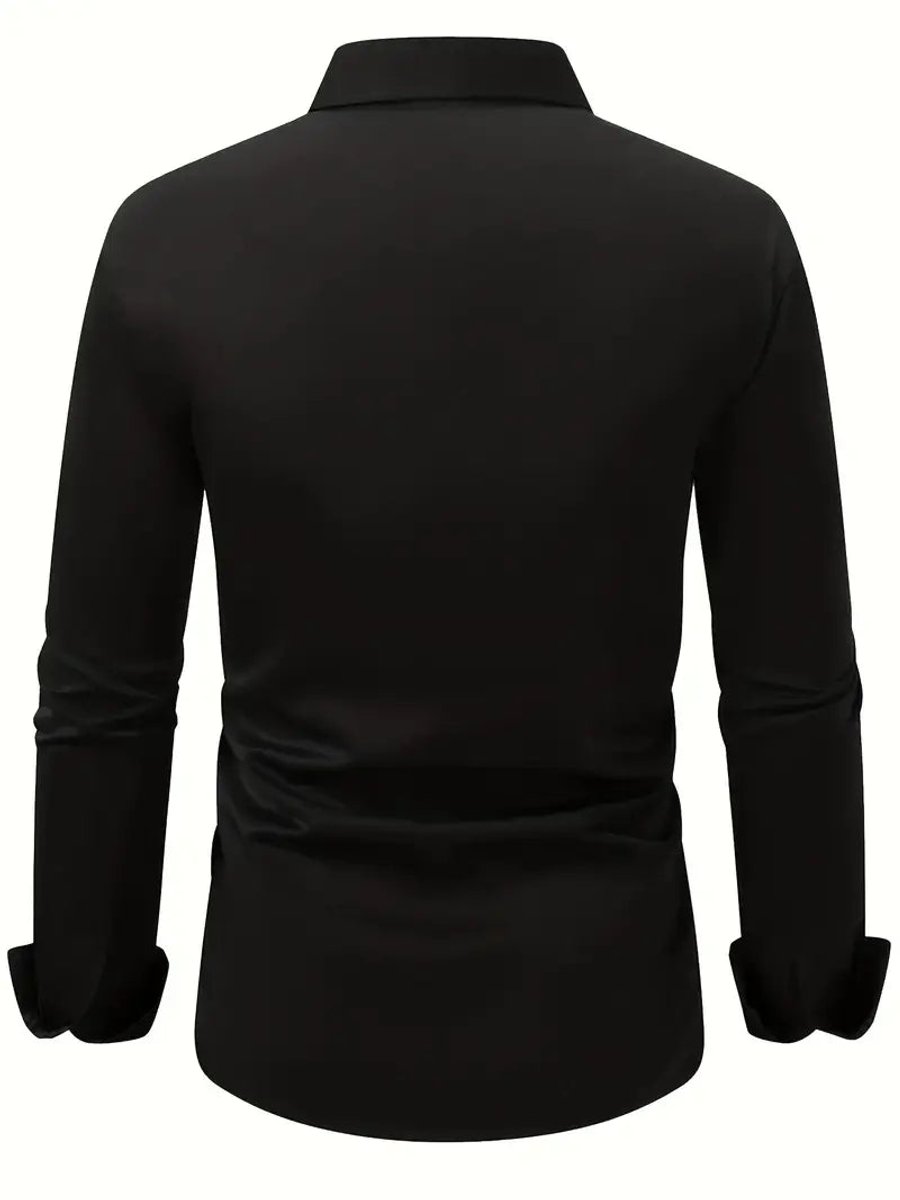 Julian | Herren Slim-Fit Knitterfreies Langarm Business-Hemd