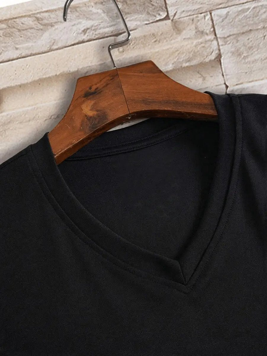 Christian | Herren Slim-Fit V-Ausschnitt Kurzarm T-Shirt