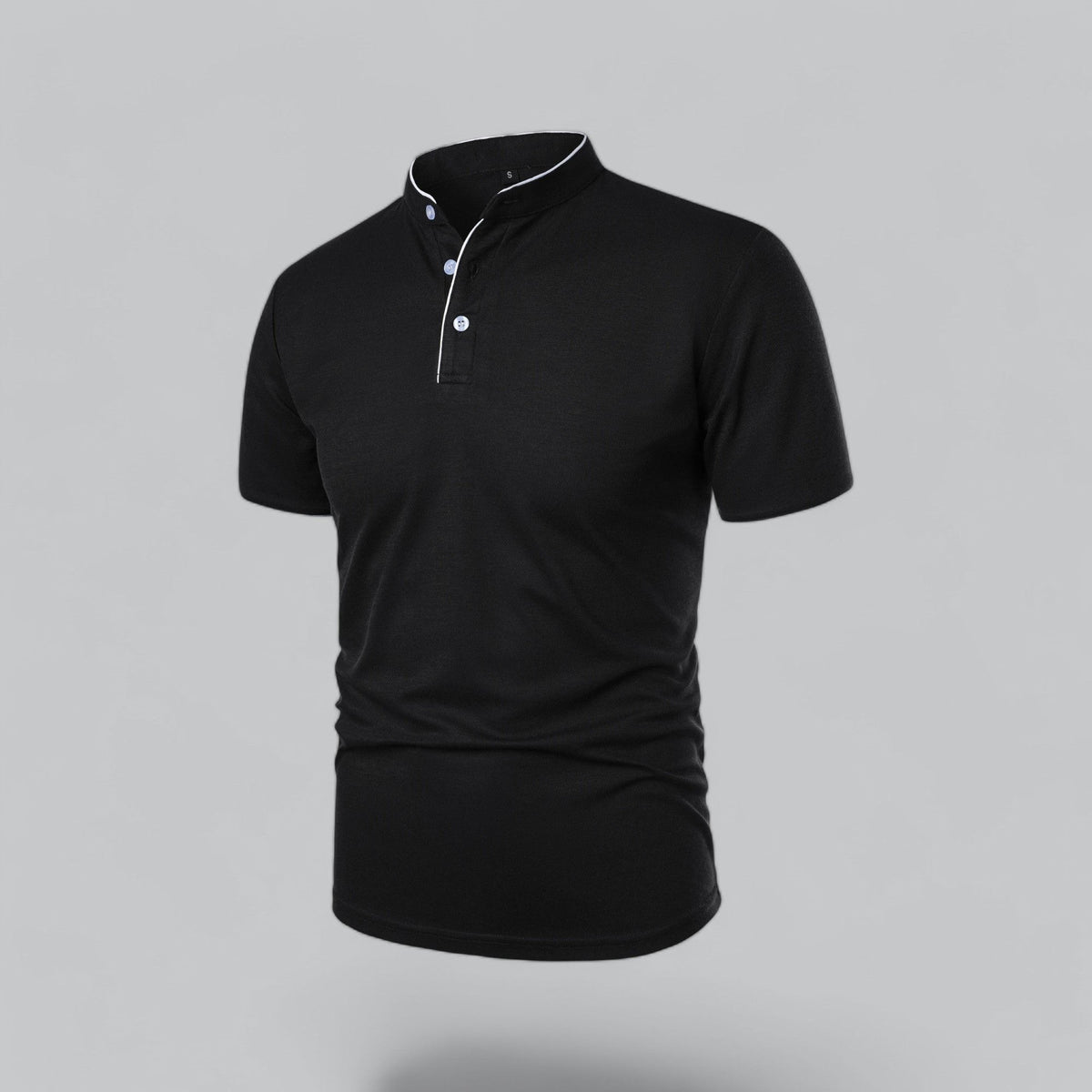 Julian | Herren Stehkragen Baumwoll Kurzarm Polo-Shirt
